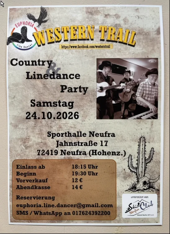 Eventbild: Country & Line Dance Party mit Western Trail
