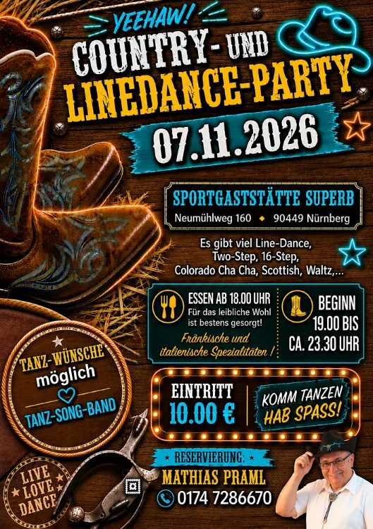 Eventbild: Country- und Linedance-Party mit DJ Barry
