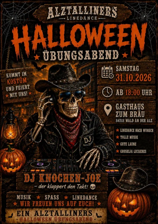 Eventbild: Halloween-Line-Dance-Übungsabend der AlztalLiners