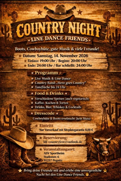 Eventbild: Country Night mit Stevie goes Country