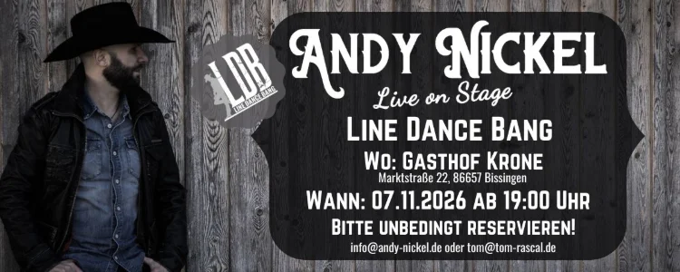 Eventbild: Line Dance Bang mit Andy Nickel und Tom Rascal