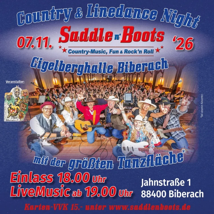 Eventbild: Country & Linedance Night mit Saddle n’ Boots