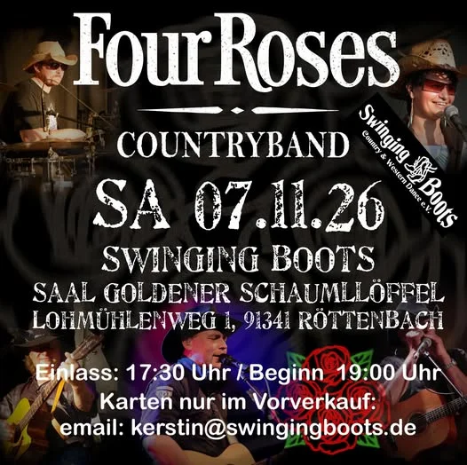 Eventbild: Country Night der Swinging Boots mit Four Roses